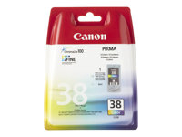 Canon CL-38 - 9 ml - farge (cyan, magenta, gul) - original - blekkpatron - for PIXMA iP1800, iP1900, iP2500, iP2600, MP140, MP190, MP210, MP220, MP470, MX300, MX310 2146B001