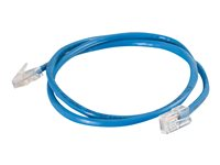 C2G Cat5e Non-Booted Unshielded (UTP) Network Patch Cable - Koblingskabel - RJ-45 (hann) til RJ-45 (hann) - 1 m - UTP - CAT 5e - flertrådet, uniboot - blå 83021