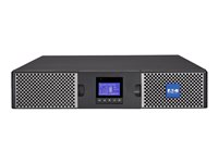 Eaton 9PX 3000i RT2U - UPS (rackmonterbar/ekstern) - AC 200/208/220/230/240 V - 3000 watt - 3000 VA - enkeltfase - RS-232, USB - utgangskontakter: 10 - PFC - 2U - 19" - svart/sølv 9PX3000IRT2U-L