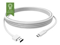 Vision - USB-kabel - 24 pin USB-C (hann) til USB-type A (hann) - USB 3.1 - 3 A - 2 m - hvit TC 2MUSBCA