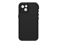 LifeProof FRE - Beskyttende vanntett eske for mobiltelefon - MagSafe-samsvar - 60 % resirkulert plast - svart - for Apple iPhone 13 77-85527