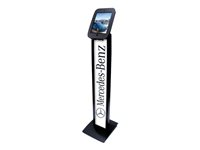 Compulocks Space BrandMe iPad 12.9" Floor Stand Black - Kiosk - Tyverisikker - for nettbrett - låsbar - høyverdig aluminium - svart - plassering på gulv - for Apple 12.9-inch iPad Pro (1. generasjon, 2. generasjon) 140B290SENB