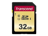 Transcend 500S - Flashminnekort - 32 GB - UHS-I U1 / Class10 - SDHC UHS-I TS32GSDC500S