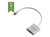 Vision Techconnect - Video adapter - Mini DisplayPort (hann) til HD-15 (VGA) (hunn) - 22 cm - hvit TC-MDPVGA