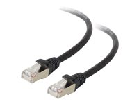 C2G Cat5e Booted Shielded (STP) Network Patch Cable - Koblingskabel - RJ-45 (hann) til RJ-45 (hann) - 3 m - STP - CAT 5e - formstøpt - svart 83852