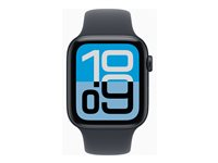 Apple Watch SE 3 (GPS + Cellular) - 44 mm - midnattsaluminium - smartklokke med sportsbånd - fluorelastomer - midnatt - båndbredde: S/M - 64 GB - LTE, Wi-Fi 4, Bluetooth - 5G - 33 g MEPH4QN/A
