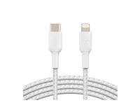 Belkin BOOST CHARGE - Lightning-kabel - 24 pin USB-C hann til Lightning hann - 1 m - hvit - USB Power Delivery (18 W) CAA004BT1MWH