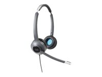 Cisco 522 Wired Dual - Hodesett - on-ear - kablet - 3,5 mm jakk - gjenfabrikert CP-HS-W-522-USB-RF