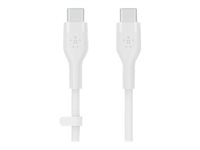 Belkin BoostCharge - USB-kabel - 24 pin USB-C (hann) til 24 pin USB-C (hann) - 1 m - hvit CAB009BT1MWH