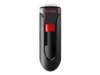 SanDisk Cruzer Glide - USB-flashstasjon - 256 GB - USB 2.0 - svart, rød SDCZ60-256G-B35