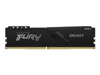 Kingston FURY Beast - DDR4 - modul - 8 GB - DIMM 288-pin - 3733 MT/s / PC4-29800 - CL19 - 1.35 V - ikke-bufret - ikke-ECC - svart KF437C19BB/8