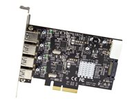 StarTech.com 4-Port USB PCIe Card - 10Gbps USB 3.1/3.2 Gen 2 Type-A PCI Express Expansion Card - 2 Controllers - 4xUSB - Windows/Mac/Linux - USB-adapter - PCIe 3.0 x4 - USB 3.1 Gen 2 x 4 PEXUSB314A2V2
