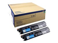 Brother TN329C - 2-pack - cyan - original - tonerpatron - for Brother DCP-L8450CDW, HL-L8350CDW, HL-L8350CDWT, MFC-L8850CDW TN329CTWIN