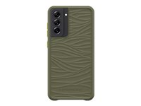 LifeProof WAKE - Baksidedeksel for mobiltelefon - 85 % havbasert resirkulert plast - knepgrønn - mykt bølgemønster - for Samsung Galaxy S21 FE 5G 77-83952