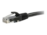 C2G Cat5e Booted Unshielded (UTP) Network Patch Cable - Koblingskabel - RJ-45 (hann) til RJ-45 (hann) - 30 cm - UTP - CAT 5e - formstøpt, uten hindringer, flertrådet - svart 83179