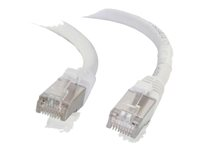 C2G Cat6a Booted Shielded (STP) Network Patch Cable - Koblingskabel - RJ-45 (hann) til RJ-45 (hann) - 2 m - STP - CAT 6a - formstøpt, uten hindringer, flertrådet - hvit 89937