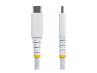 StarTech.com - USB-kabel - 24 pin USB-C (hann) til 24 pin USB-C (hann) - USB 2.0 - 3 A - USB Power Delivery (60W) - hvit USB2CC30CMNCBRWH