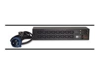 APC Switched Rack PDU AP7922B - Strømfordelerenhet (kan monteres i rack) - AC 230 V - Ethernet 10/100 - inngang: IEC 60309 32A - utgangskontakter: 16 (power IEC 60320 C13) - 2U - 3.66 m kabel - for P/N: SCL400RMJ1U, SCL500RMI1UC, SCL500RMI1UNC, SMTL1000RMI2UC, SMTL750RMI2UC AP7922B