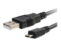 C2G 9.8ft USB to Micro B Cable - USB A to Micro USB Cable - USB 2.0 - M/M - USB-kabel - USB (hann) til Micro-USB type B (hann) - 3 m - svart 27366