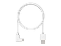 Compulocks 6ft 2.0 USB-A to 90-Degree USB-C Charging Cable Right Angle - USB-kabel - USB (hann) rett til 24 pin USB-C (hann) høyrevinklet - 1.83 m - hvit - for Compulocks Space Galaxy Tab A 8.4", Space Galaxy Tab S6, Space Kiosk, Space Rise 6FT90DUSBCW