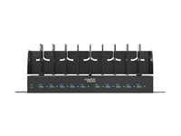 Naotic Plug In - Ladestasjon - 30 watt - 2.5 A - PD - 20 utgangskontakter (10 x 4-pins USB-type A, 10 x 24 pin USB-C) - på kabel: USB-C - svart 903001