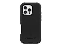OtterBox Defender Series - Baksidedeksel for mobiltelefon - MagSafe-samsvar - silikon - svart - for Apple iPhone 16 Pro 77-95978