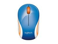 Logitech M187 - Mus - optisk - trådløs - 2.4 GHz - USB trådløs mottaker - blå 910-002733