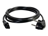 C2G Laptop Power Cord - Strømkabel - IEC 60320 C5 til power CEE 7/7 (hann) - AC 250 V - 1 m - formstøpt - svart - Europa 80606