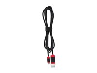 CHERRY - USB-kabel - USB (hann) til 24 pin USB-C (hann) - USB 2.0 - 1.5 m - flettet kabel - svart JA-0600-2