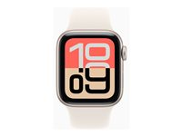 Apple Watch SE 3 (GPS) - 40 mm - stjernelysaluminium - smartklokke med sportsbånd - fluorelastomer - stjernelys - båndbredde: S/M - 64 GB - Wi-Fi 4, Bluetooth - 26.3 g MEH34QN/A