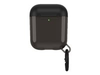 OtterBox Ispra Series - Eske for trådløse øretelefoner - polykarbonat, sink-legering, termoplastisk elastomer (TPE) - svart hull - for Apple AirPods (1. generasjon, 2. generasjon) 77-65501