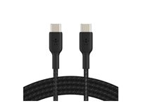 Belkin BoostCharge - USB-kabel - 24 pin USB-C (hann) til 24 pin USB-C (hann) - 1 m - svart CAB004BT1MBK