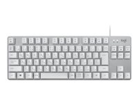 Logitech K835 TKL - Tastatur - USB - tastsvitsj: TTC Red - naturlig hvitt / sølv 920-010033