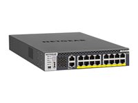 NETGEAR M4300-16X - Switch - L3 - Styrt - 16 x 100/1000/2.5G/5G/10GBase-T (PoE+) - rackmonterbar - PoE+ (500 W) XSM4316PB-100NES