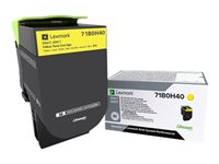 Lexmark X417 - Høy ytelse - gul - original - tonerpatron LCCP - for Lexmark CS417dn, CS517de, CX417de, CX517de 71B0H40