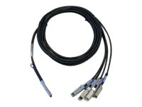 Cisco - Nettverkskabel - SFP+ til QSFP - 1 m - beige - gjenfabrikert - for P/N: N9K-C93180YC-FX3, N9K-C9336C-FX2-E, NC55-MPA-4H-HX-S=, NC57-24X400G-BA=, UCS-FI-64108 QSFP4SFP10GCU1M-RF