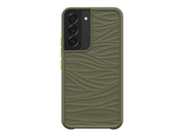 LifeProof WAKE - Baksidedeksel for mobiltelefon - 85 % havbasert resirkulert plast - knepgrønn - mykt bølgemønster - for Samsung Galaxy S22 77-86649
