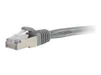 C2G Cat6a Booted Shielded (STP) Network Patch Cable - Koblingskabel - RJ-45 (hann) til RJ-45 (hann) - 30 cm - STP - CAT 6a - formstøpt, uten hindringer, flertrådet - grå 89921