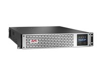 APC Smart-UPS Lithium Ion - UPS (kan monteres i rack) - linjeinteraktiv, 8x IEC C13, 1x IEC C19, SmartConnect+SmartSlot, AVR, LCD - AC 220/230/240 V - 2700 watt - 3000 VA - RS-232, USB, RJ-45 - utgangskontakter: 9 - 2U - svart med sølvfasfront, sølv SMTL3000RMI2UC