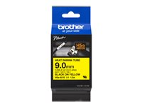 Brother HSe-621E - Svart på gult - Rull (0,9 cm x 1,5 m) 1 kassett(er) hengeboks - varmekrympetape - for P-Touch PT-D800, PT-E300, PT-E310, PT-E550, PT-P700, PT-P750, PT-P900, PT-P950 HSE621E