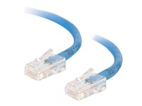 C2G Cat5e Non-Booted Unshielded (UTP) Network Crossover Patch Cable - Krysskabel - RJ-45 (hann) til RJ-45 (hann) - 50 cm - UTP - CAT 5e - flertrådet, uniboot - blå 83297