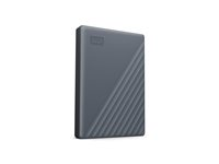 WD My Passport WDBWML0020BGY - Harddisk - kryptert - 2 TB - ekstern (bærbar) - USB 3.2 Gen 1 (USB-C kontakt) - 256-bit AES - silikongrå WDBWML0020BGY-WESN