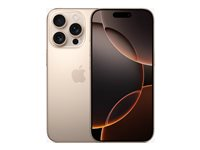 Apple iPhone 16 Pro - 5G smartphone - dobbelt-SIM / Internminne 128 GB - OLED-display - 6.3" - 2622 x 1206 piksler (120 Hz) - 3x bakkamera 48 MP, 48 MP, 12 MP - front camera 12 MP - ørken titanium MYNF3QN/A