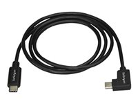 StarTech.com Right Angle USB-C Cable - 1m / 3 ft - Reversible - M/M - USB Type C Cable - USB-C Charge Cable - USB C to USB C Cable (USB2CC1MR) - USB-kabel - 24 pin USB-C (hann) rett til 24 pin USB-C (hann) rettvinklet - USB 2.0 - 1 m - svart - for P/N: DKT30CHD USB2CC1MR