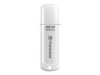 Transcend JetFlash 730 - USB-flashstasjon - 128 GB - USB 3.0 - hvit TS128GJF730