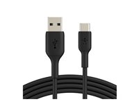 Belkin BoostCharge - USB-kabel - 24 pin USB-C (hann) til USB (hann) - 15 cm - svart CAB001BT0MBK