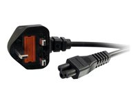 C2G Laptop Power Cord - Strømkabel - IEC 60320 C5 til BS 1363 (hann) - AC 250 V - 50 cm - formstøpt - svart - Storbritannia 80600