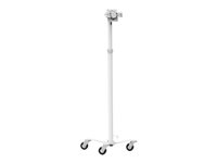 Compulocks Universal Tablet Cling Medical Rolling Kiosk - Vogn - for nettbrett - metall - hvit - skjermstørrelse: 7"-13" - monteringsgrensesnitt: 100 x 100 mm UCLGMCRSTDW