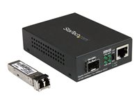 StarTech.com Multimode (MM) LC Fiber Media Converter for 10/100/1000 Network - 550m - Gigabit Ethernet - 850nm - with SFP Transceiver (MCM1110MMLC) - Fibermedieomformer - 1GbE - 10Base-T, 1000Base-LX, 1000Base-SX, 100Base-TX, 1000Base-T - RJ-45 / LC multimodus - opp til 550 m - 850 nm - for P/N: SVA5N3NEUA MCM1110MMLC