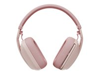 Logitech Zone Vibe 100 - Hodesett - full størrelse - Bluetooth - trådløs - rosa 981-001224